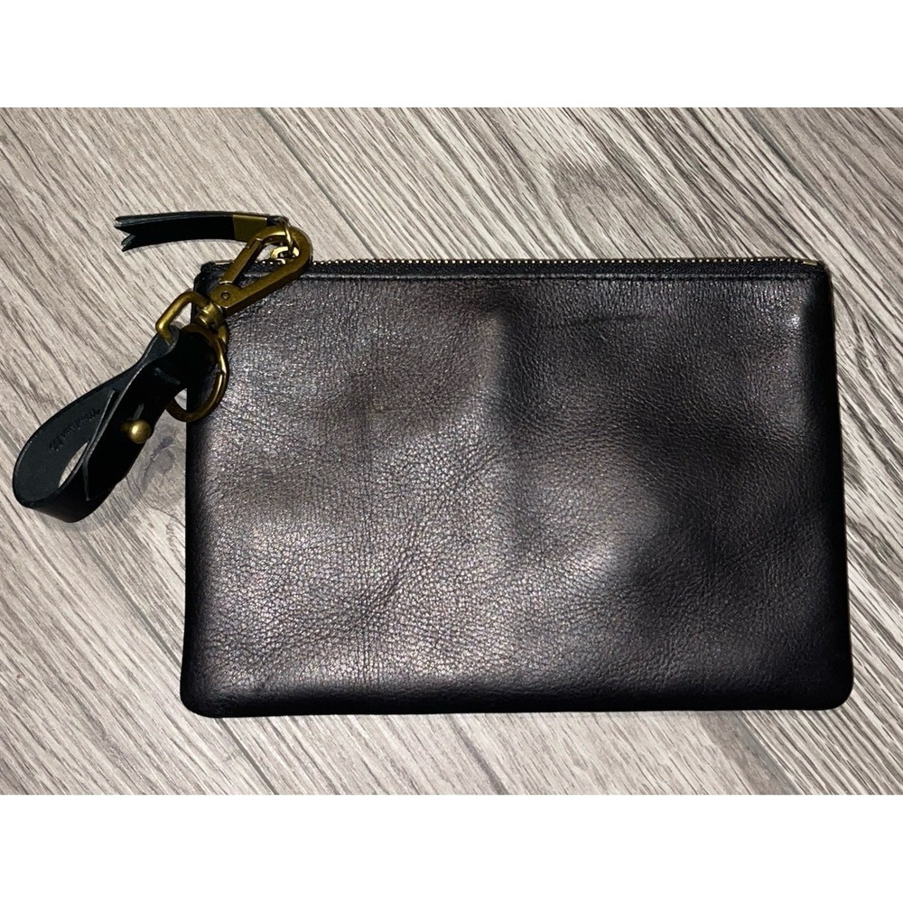 Madewell New W/tags Black‎ Leather Wristlet Pouch